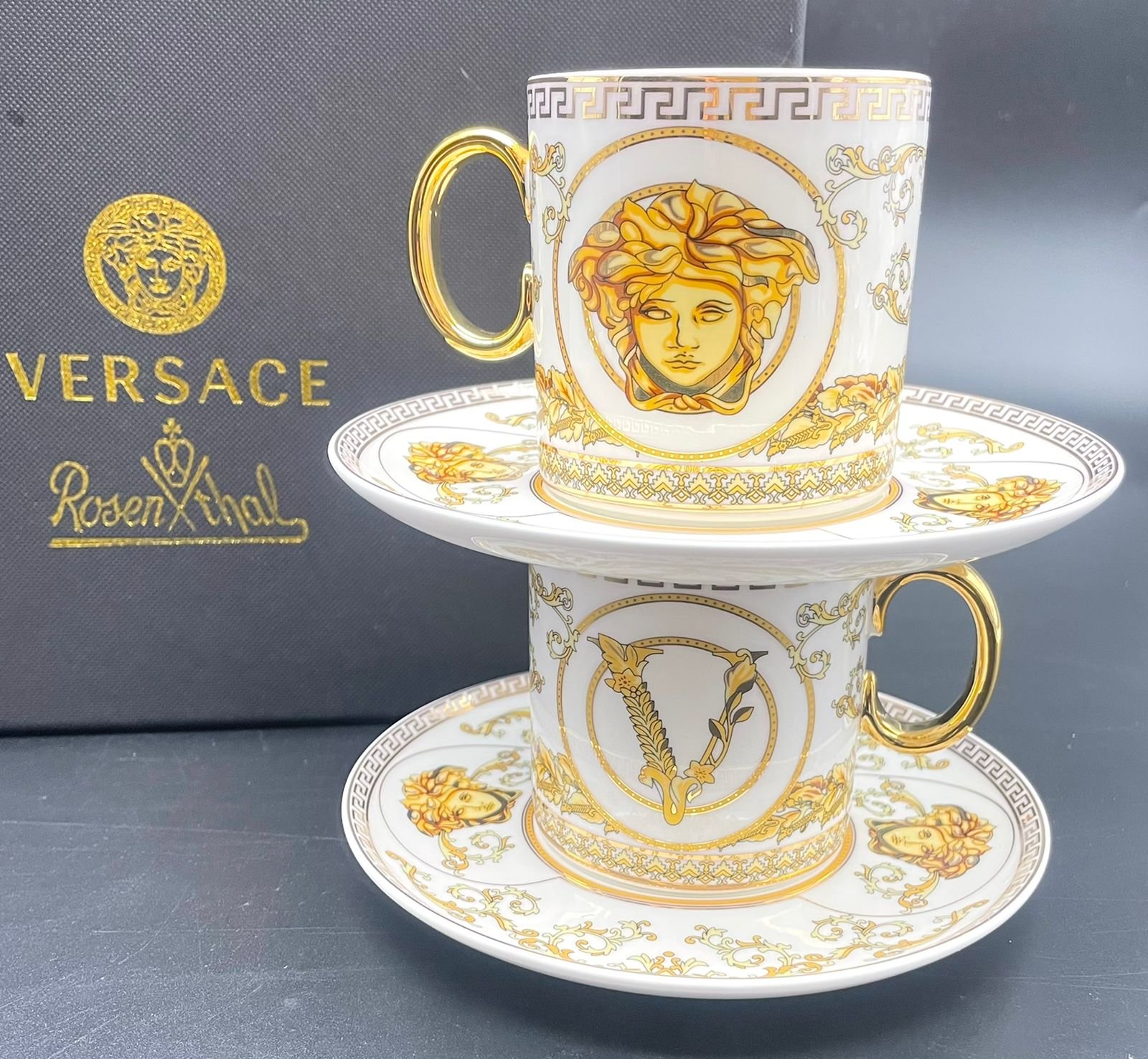 Versace cup set of 2 - Versace Cups | Aleppo Gift UAE